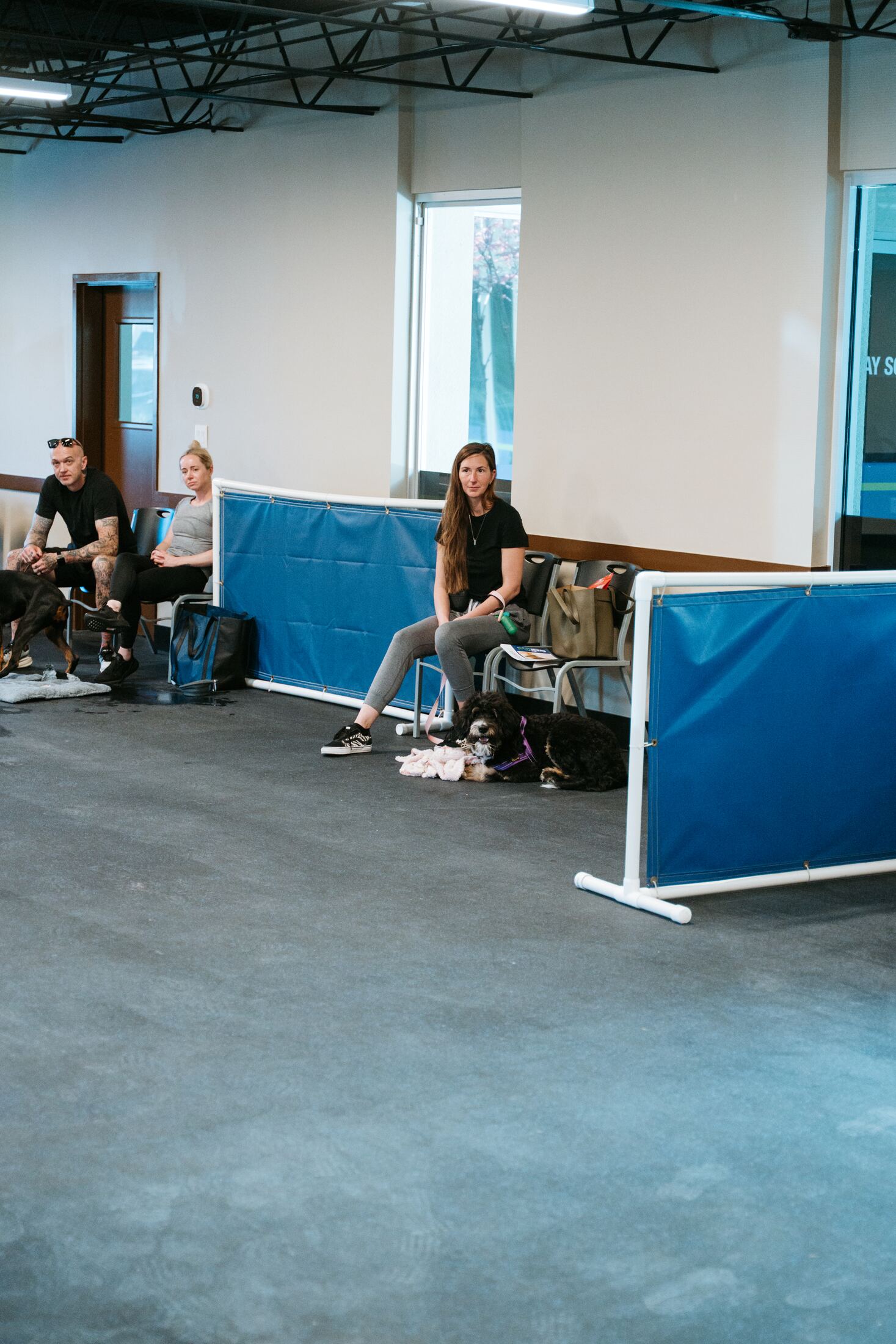 Client waiting area inside the finished training center