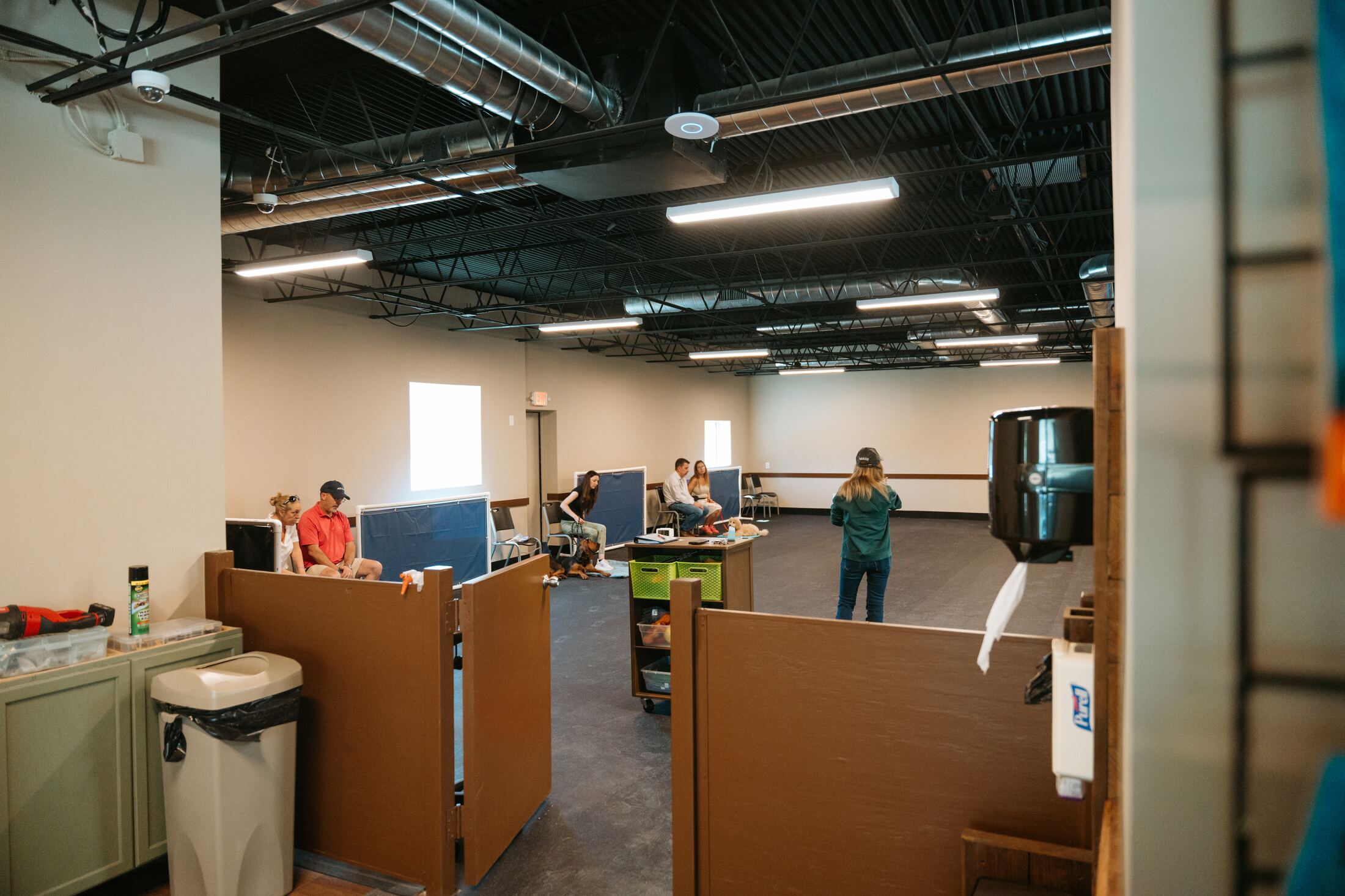 Staff office area inside the finished training center